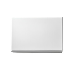 A blank white rectangle on a black background isolated on transparent background