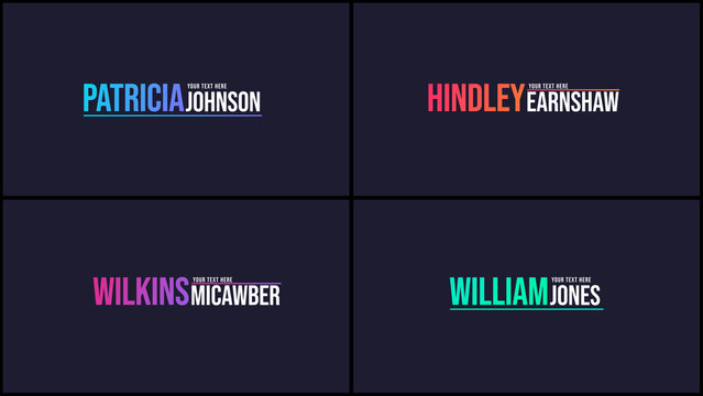 Modern Minimal Title Animation - Right Appearing