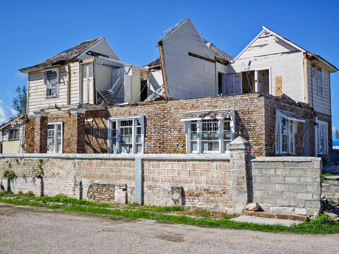 View a destroied house of Falmouth on Jamaica