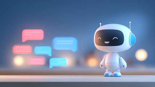 Concept illustration of an AI voice assistant/voice chatbot