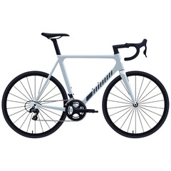 Obraz premium modern road bicycle minimalist flat vector illustration
