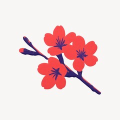 Fototapeta premium Vibrant floral illustration design