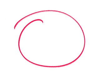 hand-drawn red circle brush stroke highlight marker for presentation, Hand Drawn Oval Highlight Effect, Hand-drawn red circle highlight isolated transparent background © Novix