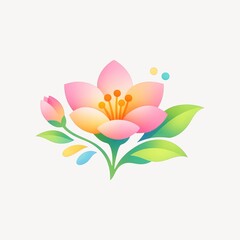 Naklejka premium Colorful floral illustration design