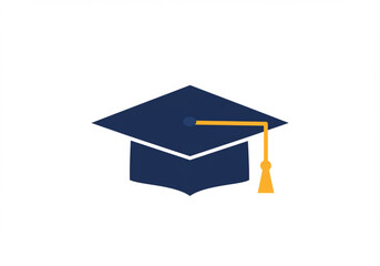 Graduation Cap Illustration with Tassel Detail.