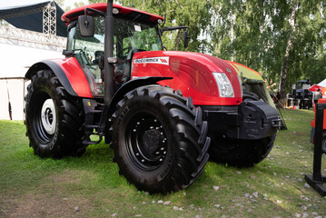 26.07.2024, Russia, Omsk. The exhibition of agricultural machinery at the fair.