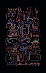 Fotobehang Abstracte Kunst Musical Line Art Design  ©  danjazzia