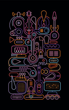 Musical Line Art Design