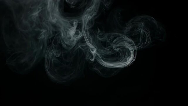 Abstract swirling smoke pattern on a dark background