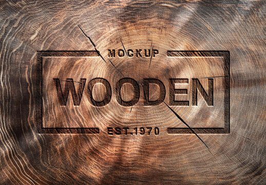 Wood Logo Mockup