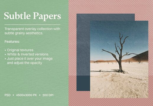 Subtle Paper Overlays