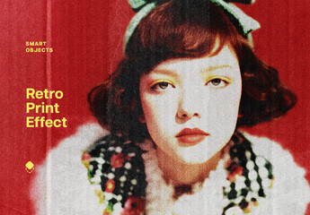 Cardboard Print Photo Effect Mockup