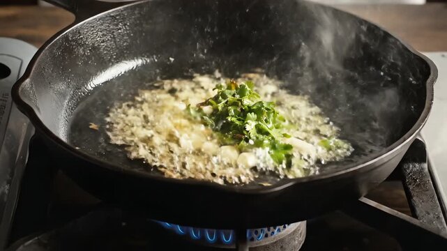 Chef preparing food with knife on wooden cutting board