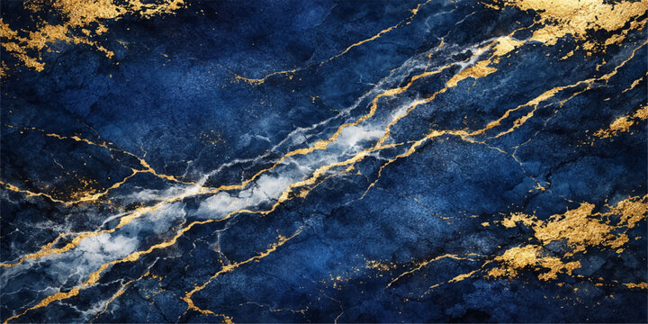 A luxurious marble background, featuring streaks of gold running through the dark blue stone, creating a lavish effect.