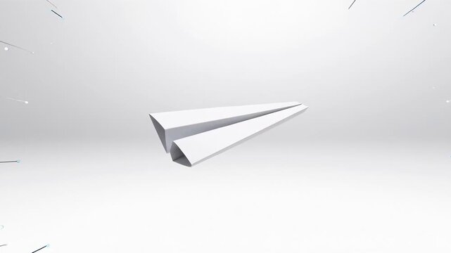 ?Futuristic origami: transforming paper plane in motion
