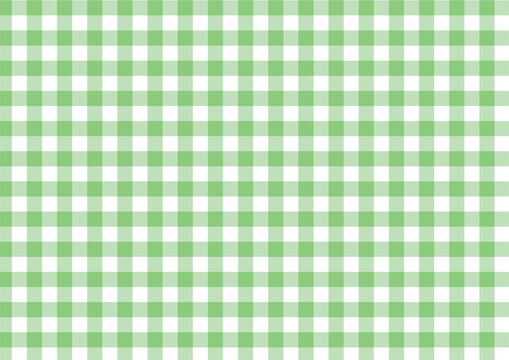 Green Gingham Check Pattern Background &ndash; Seamless Fabric Style Texture
