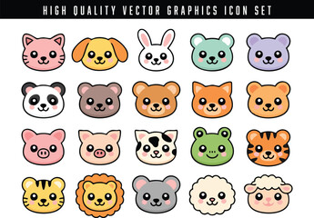 Fototapeta premium Collection of high quality vector graphics animal icons