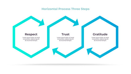 Business infographic template. Process chart with three options, steps. Vector chart.