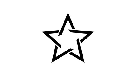 Fototapeta premium Black star shape symbol icon.