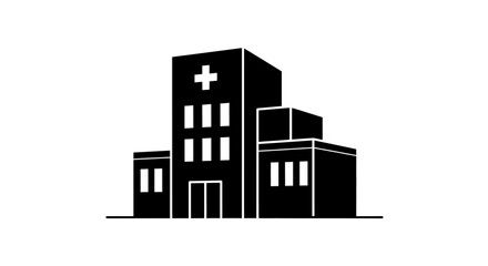 Naklejka premium Hospital Building Medical Facility Structure.