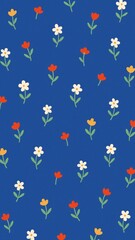 Colorful floral pattern wallpaper for mobile