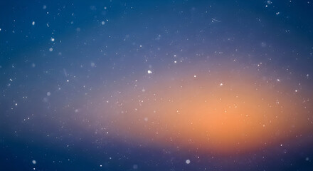 Fototapeta premium A bright orange and blue starry night sky with a large orange glow