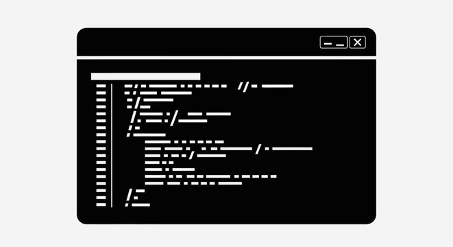 Computer screen with coding text.