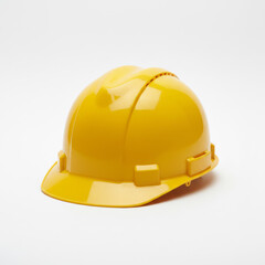 Fototapeta premium Yellow Safety Helmet Isolated on White Background