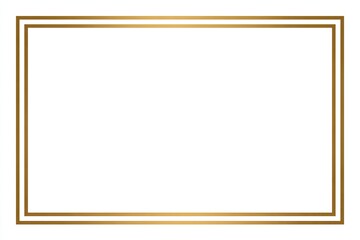 Double-lined rectangular border with a golden hue against a white backdrop