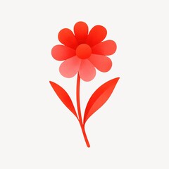Fototapeta premium Red paper flower art