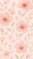 Fototapeta premium Delicate floral pastel elegance mobile wallpaper