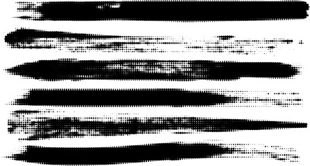 Japanese black ink brushstroke vector pack paint strips, circles, frames and texture highlights.