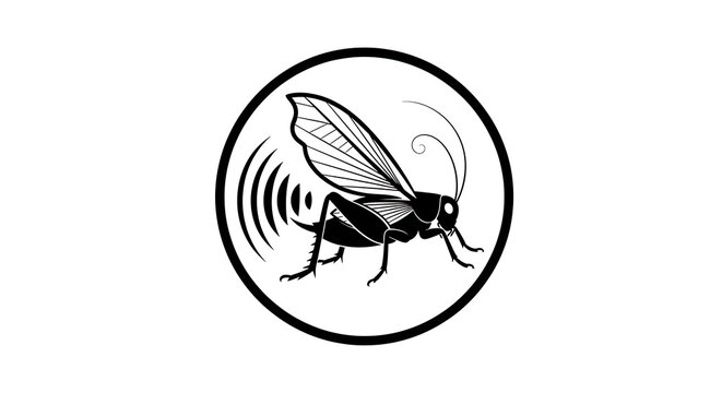 Loud Cricket Chirp Natural Sound Wave Symbol