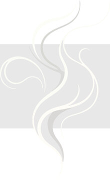 Abstract smoke rising from the bottom, light grey color, simple design.