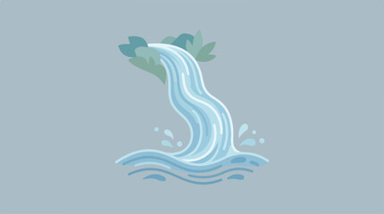 Fototapeta premium Beautiful waterfall cascading down the rocks into a serene pool of water.