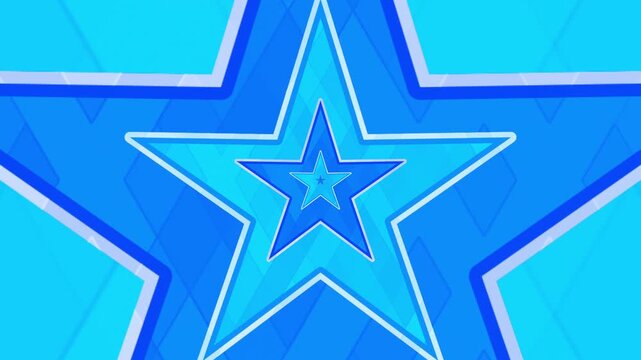 星がズームしてくるアニメーション（青）（ループ）