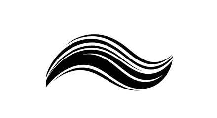 Naklejka premium Black and white wavy line design.