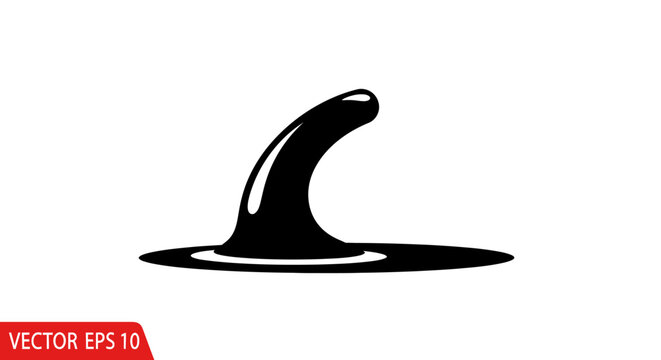 Black witch hat icon vector graphic.