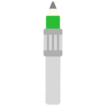 手書き風のシンプルアイコンイラスト　鉛筆延長ホルダー