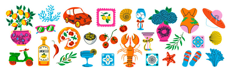 Set of floral spring cards. Modern poster, cover or flyer with hand drawn blossom flowers and floral frame for holiday design. Vector template for Women's Day, Easter and Mother's Day.