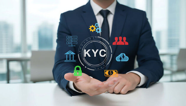 KYC Know Your Customer digital verification identity security finance business concept