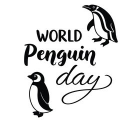 Naklejka premium world penguin day