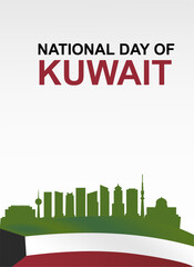 Obraz premium Kuwait National Day Vector Illustration. February 25th.