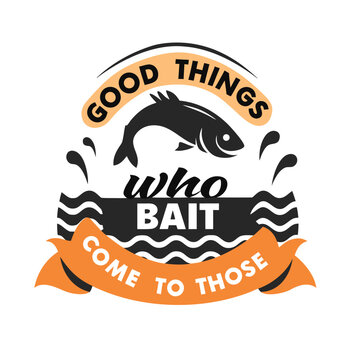 A black fish rests over the waves, while a proverb speaks the truth