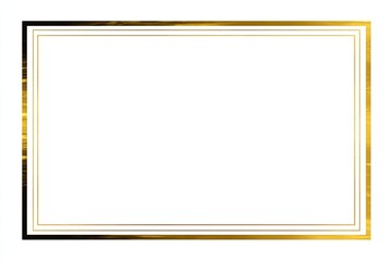 Obraz premium Rectangular double-lined frame with a golden gradient border and a clean white interior