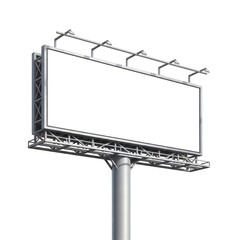 Obraz premium Large billboard advertisement attached to a tall metal pole structure