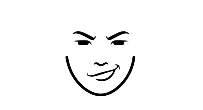 Sly Smirking Face Emoji - Mischievous Grin, Playful Expression, Sneaky Smile