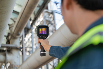 Thermal camera supports industrial monitoring on high voltage equipment, revealing heat patterns during inspection to improve safety, reliability, diagnostics, and maintenance. © JD Studio
