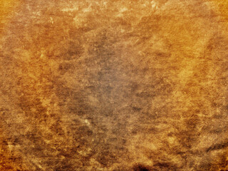 Obraz premium earthy brown woven canvas texture with warm golden ochre patina and organic distressed patterns in macro closeup