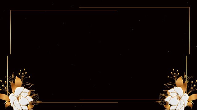 grunge floral frame on the alpha channel background
